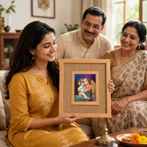 Yashoda Laminated Jute Wall Photo Frame, 14 X 16 Inch (F174009) Yashoda Laminated Jute Wall Photo Frame, 14 X 16 Inch (F174009)