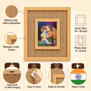 Yashoda Laminated Jute Wall Photo Frame, 14 X 16 Inch (F174009) Yashoda Laminated Jute Wall Photo Frame, 14 X 16 Inch (F174009)