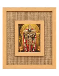 Lord Venkateswara Laminated Jute Wall Photo Frame, 14 X 16 Inch (F174154)