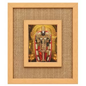 Lord Venkateswara Laminated Jute Wall Photo Frame, 14 X 16 Inch (F174154) Lord Venkateswara Laminated Jute Wall Photo Frame, 14 X 16 Inch (F174154)