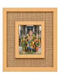 Lord Murugan Laminated Jute Wall Photo Frame, 14 X 16 Inch (F174294)
