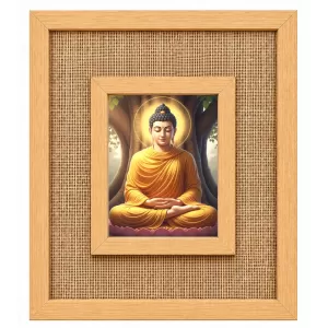 Buddha Laminated Jute Wall Photo Frame, 14 X 16 Inch (F174385) Buddha Laminated Jute Wall Photo Frame, 14 X 16 Inch (F174385)