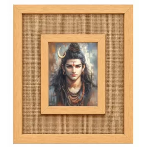 Lord Shiva Laminated Jute Wall Photo Frame, 14 X 16 Inch (F174845) Lord Shiva Laminated Jute Wall Photo Frame, 14 X 16 Inch (F174845)
