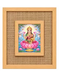Goddess Lakshmi Laminated Jute Wall Photo Frame, 14 X 16 Inch (F174854)