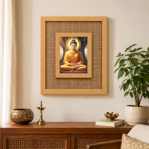 Buddha Laminated Jute Wall Photo Frame, 14 X 16 Inch (F174385) Buddha Laminated Jute Wall Photo Frame, 14 X 16 Inch (F174385)