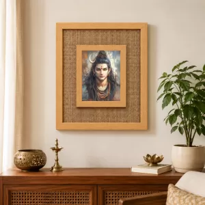 Lord Shiva Laminated Jute Wall Photo Frame, 14 X 16 Inch (F174845) Lord Shiva Laminated Jute Wall Photo Frame, 14 X 16 Inch (F174845)