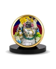 Car Dashboard/Table Top Radha Raman Lal Metal Golden Photo Stand – 2x2 Inches, Compact & Stylish Spiritual Display For Car, Home & Office (Pack Of 1) (F24543) Car Dashboard/Table Top Radha Raman Lal Metal Golden Photo Stand – 2x2 Inches, Compact & Stylish Spiritual Display For Car, Home & Office (Pack Of 1) (F24543)