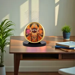 Car Dashboard/Table Top Jay Jagannath Metal Golden Photo Stand Ã¢â‚¬â€œ 2x2 Inches, Compact & Stylish Spiritual Display For Car, Home & Office (Pack Of 1) (F24708)
