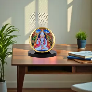 Car Dashboard/Table Top Sant Kabir Metal Golden Photo Stand – 2x2 Inches, Compact & Stylish Spiritual Display For Car, Home & Office (Pack Of 1) (F24824) Car Dashboard/Table Top Sant Kabir Metal Golden Photo Stand – 2x2 Inches, Compact & Stylish Spiritual Display For Car, Home & Office (Pack Of 1) (F24824)