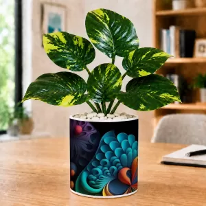 Artificial Tree Ceramic Photo Pot With White Stones 3x4 Inch (F164479) Artificial Tree Ceramic Photo Pot With White Stones 3x4 Inch (F164479)