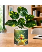 Artificial Tree Ceramic Photo Pot With White Stones 3x4 Inch (F164482)