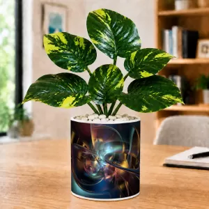 Artificial Tree Ceramic Photo Pot With White Stones 3x4 Inch (F166539) Artificial Tree Ceramic Photo Pot With White Stones 3x4 Inch (F166539)