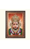 Sri Khatu Shyam Color Photo frame 10x14 Inch - Vibrant Religious Wall Art for Home ,Office Decor,Temple Decoration and Gifting.
