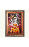 Sri Sai Baba and Sri Lord Shiva  Color Photo frame 10x14 Inch - Vibrant Religious Wall Art for Home ,Office Decor,Temple Decoration and Gifting.