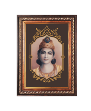 Sri Krishna Color Photo frame 10x14 Inch - Vibrant Religious Wall Art for Home ,Office Decor,Temple Decoration and Gifting.