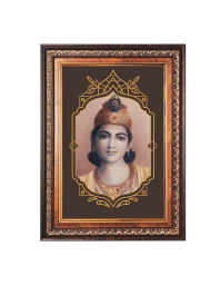 Sri Krishna Color Photo frame 10x14 Inch - Vibrant Religious Wall Art for Home ,Office Decor,Temple Decoration and Gifting.