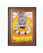 Sri Khatu Shyam Color Photo frame 10x14 Inch - Vibrant Religious Wall Art for Home ,Office Decor,Temple Decoration and Gifting.