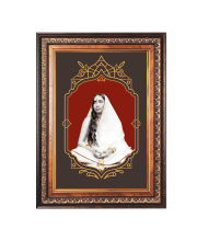 Sri Maa Sarada Devi Color Photo frame 10x14 Inch - Vibrant Religious Wall Art for Home ,Office Decor,Temple Decoration and Gifting.