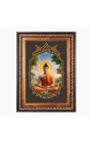 Lord Gautam Buddha Color Photo frame 10x14 Inch - Vibrant Religious Wall Art for Home ,Office Decor,Temple Decoration and Gifting.