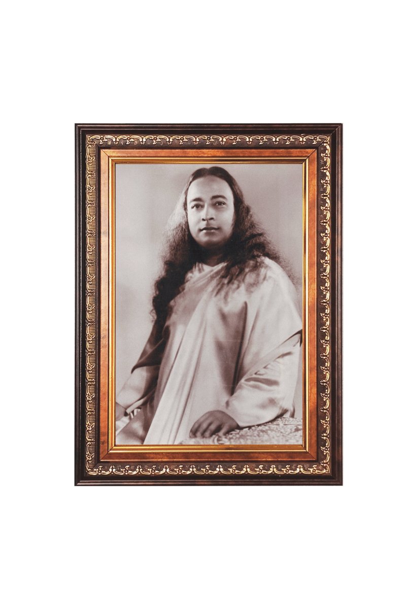 Sri Paramahansa Yogananda Color Photo frame 10x14 Inch - Vibrant Religious Wall Art for Home ,Office Decor,Temple Decoration and Gifting.