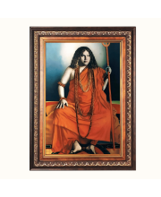 Sri Swami Pranabananda Color Photo frame 10x14 Inch - Vibrant Religious Wall Art for Home ,Office Decor,Temple Decoration and Gifting.