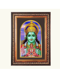 Sri Ram and Sri Hanuman Color Photo frame 10x14 Inch - Vibrant Religious Wall Art for Home ,Office Decor,Temple Decoration and Gifting.