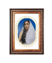 Sri Maa Sarada Devi Color Photo frame 10x14 Inch - Vibrant Religious Wall Art for Home ,Office Decor,Temple Decoration and Gifting.