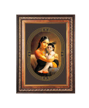 Sri Krishna Color Photo frame 10x14 Inch - Vibrant Religious Wall Art for Home ,Office Decor,Temple Decoration and Gifting.