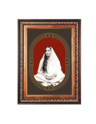 Sri Maa Sarada Devi Color Photo frame 10x14 Inch - Vibrant Religious Wall Art for Home ,Office Decor,Temple Decoration and Gifting.
