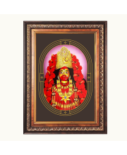 Shri Maa Kali Color Photo frame 10x14 Inch - Vibrant Religious Wall Art for Home ,Office Decor,Temple Decoration and Gifting.
