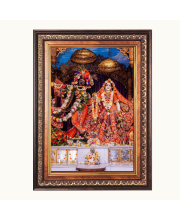 Shri Radha Krishna Color Photo frame 10x14 Inch - Vibrant Religious Wall Art for Home ,Office Decor,Temple Decoration and Gifting.