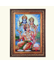 Shri Hanuman Color Photo frame 10x14 Inch - Vibrant Religious Wall Art for Home ,Office Decor,Temple Decoration and Gifting.