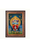 Shri Maa Bhadrakali Color Photo frame 10x14 Inch - Vibrant Religious Wall Art for Home ,Office Decor,Temple Decoration and Gifting.