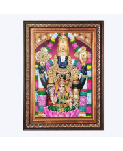 Sri Venkateswara Swamy Color Photo frame 10x14 Inch - Vibrant Religious Wall Art for Home ,Office Decor,Temple Decoration and Gifting.