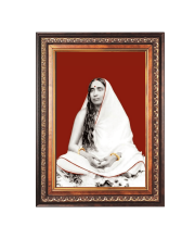 Sri Maa Sarada Devi Color Photo frame 10x14 Inch - Vibrant Religious Wall Art for Home ,Office Decor,Temple Decoration and Gifting.