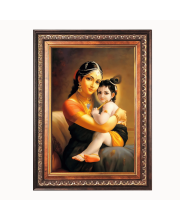 Shri Krishna Color Photo frame 10x14 Inch - Vibrant Religious Wall Art for Home ,Office Decor,Temple Decoration and Gifting.