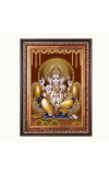 Sri Ganesh Color Photo frame 10x14 Inch - Vibrant Religious Wall Art for Home ,Office Decor,Temple Decoration and Gifting.