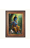 Shri Krishna Color Photo frame 10x14 Inch - Vibrant Religious Wall Art for Home ,Office Decor,Temple Decoration and Gifting.