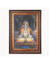 Shri Krishna Color Photo frame 10x14 Inch - Vibrant Religious Wall Art for Home ,Office Decor,Temple Decoration and Gifting.