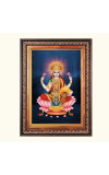 Sri Laxmi Color Photo frame 10x14 Inch - Vibrant Religious Wall Art for Home ,Office Decor,Temple Decoration and Gifting.