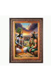 Sri krisha Color Photo frame 10x14 Inch - Vibrant Religious Wall Art for Home ,Office Decor,Temple Decoration and Gifting.