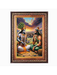 Sri krisha Color Photo frame 10x14 Inch - Vibrant Religious Wall Art for Home ,Office Decor,Temple Decoration and Gifting.