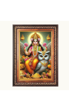 Shi Maa Laxmi Color Photo frame 10x14 Inch - Vibrant Religious Wall Art for Home ,Office Decor,Temple Decoration and Gifting.