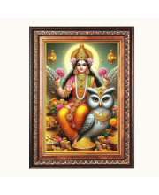 Shi Maa Laxmi Color Photo frame 10x14 Inch - Vibrant Religious Wall Art for Home ,Office Decor,Temple Decoration and Gifting.