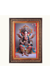 Sri Ganesh Color Photo frame 10x14 Inch - Vibrant Religious Wall Art for Home ,Office Decor,Temple Decoration and Gifting.