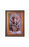 Sri Ganesh Color Photo frame 10x14 Inch - Vibrant Religious Wall Art for Home ,Office Decor,Temple Decoration and Gifting.