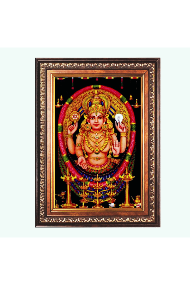 Sri Chottanikkara devi Color Photo frame 10x14 Inch - Vibrant Religious Wall Art for Home ,Office Decor,Temple Decoration and Gifting.