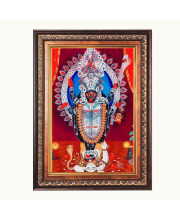 Sri Maa Kali Color Photo frame 10x14 Inch - Vibrant Religious Wall Art for Home ,Office Decor,Temple Decoration and Gifting.