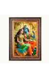 Sri Radha Krishna Color Photo frame 10x14 Inch - Vibrant Religious Wall Art for Home ,Office Decor,Temple Decoration and Gifting.