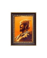 Chhatrapati Shivaji Maharaj Digital Print Photo 6.7x8.7 inches - Vibrant Religious Desk And Wall Art for Home , Office and Temple Decor and Gifting.